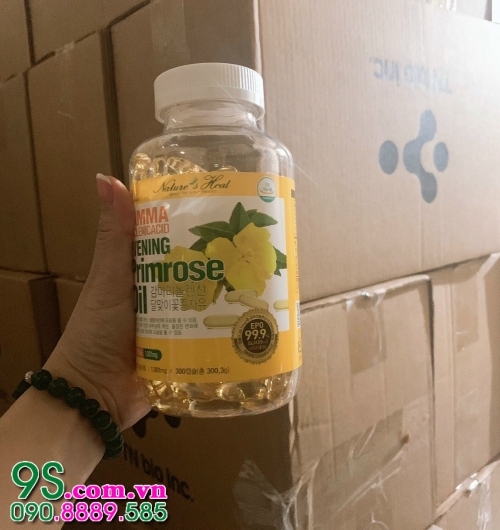 Viên Uống Tinh Dầu Hoa Anh Thảo Hàn Quốc Cân Bằng Nội Tiết Tố Nữ 300 Viên - Evening Primrose Oil Giúp Uống Đẹp Da