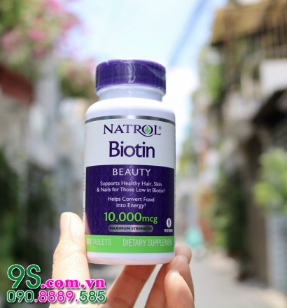 Viên uống Natrol Biotin Mỹ Chống Dụng Và Hỗ Trợ Mọc Tóc